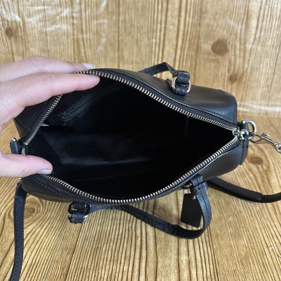 Coach Peyton Bennett Mini Satchel Black Leather Crossbody and Top Handles - Picture 12 of 16